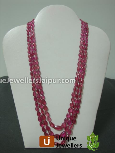 Rubylite Faceted Pear Beads